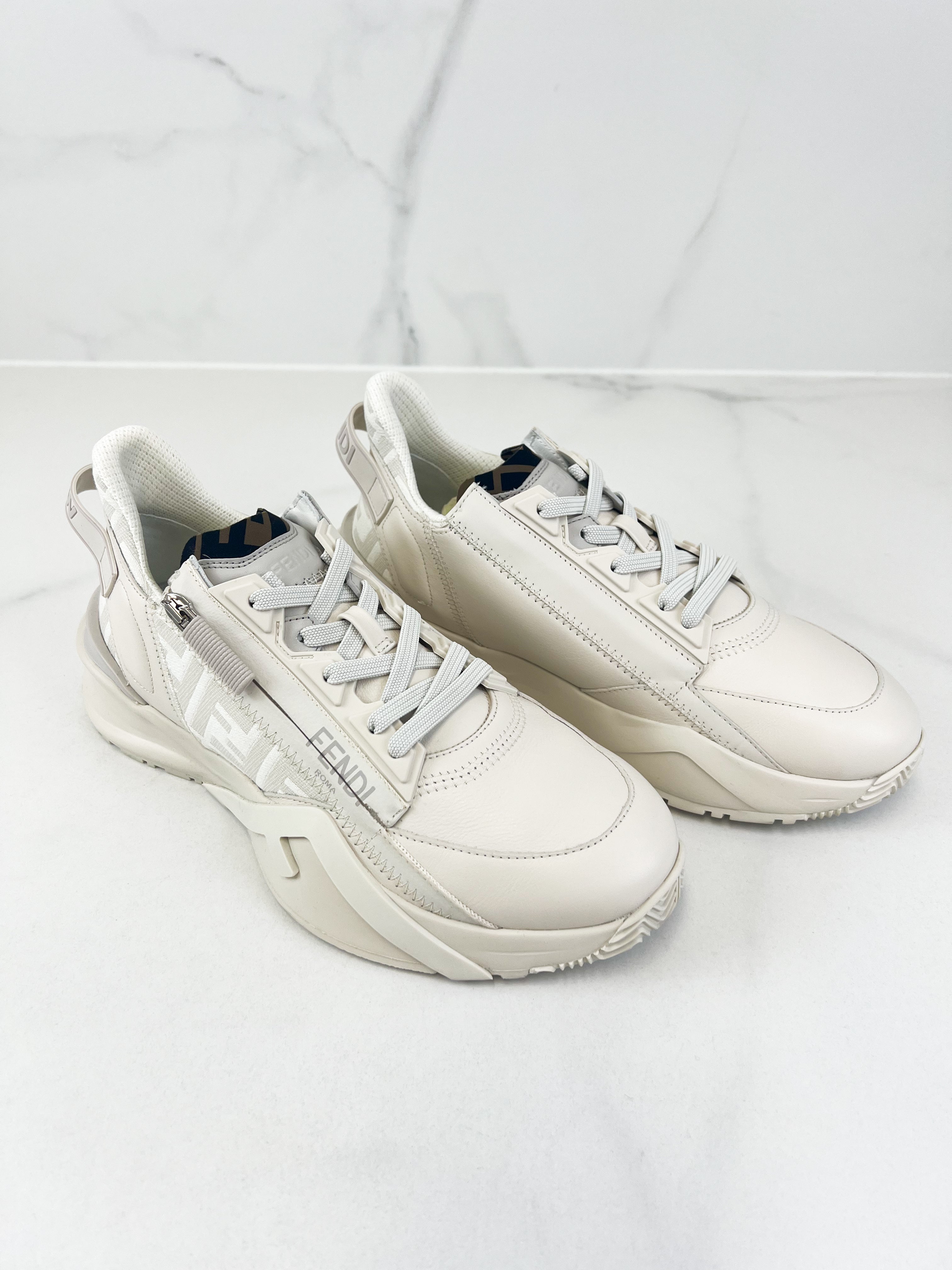 Fendi White Flow Sneaker Size 40