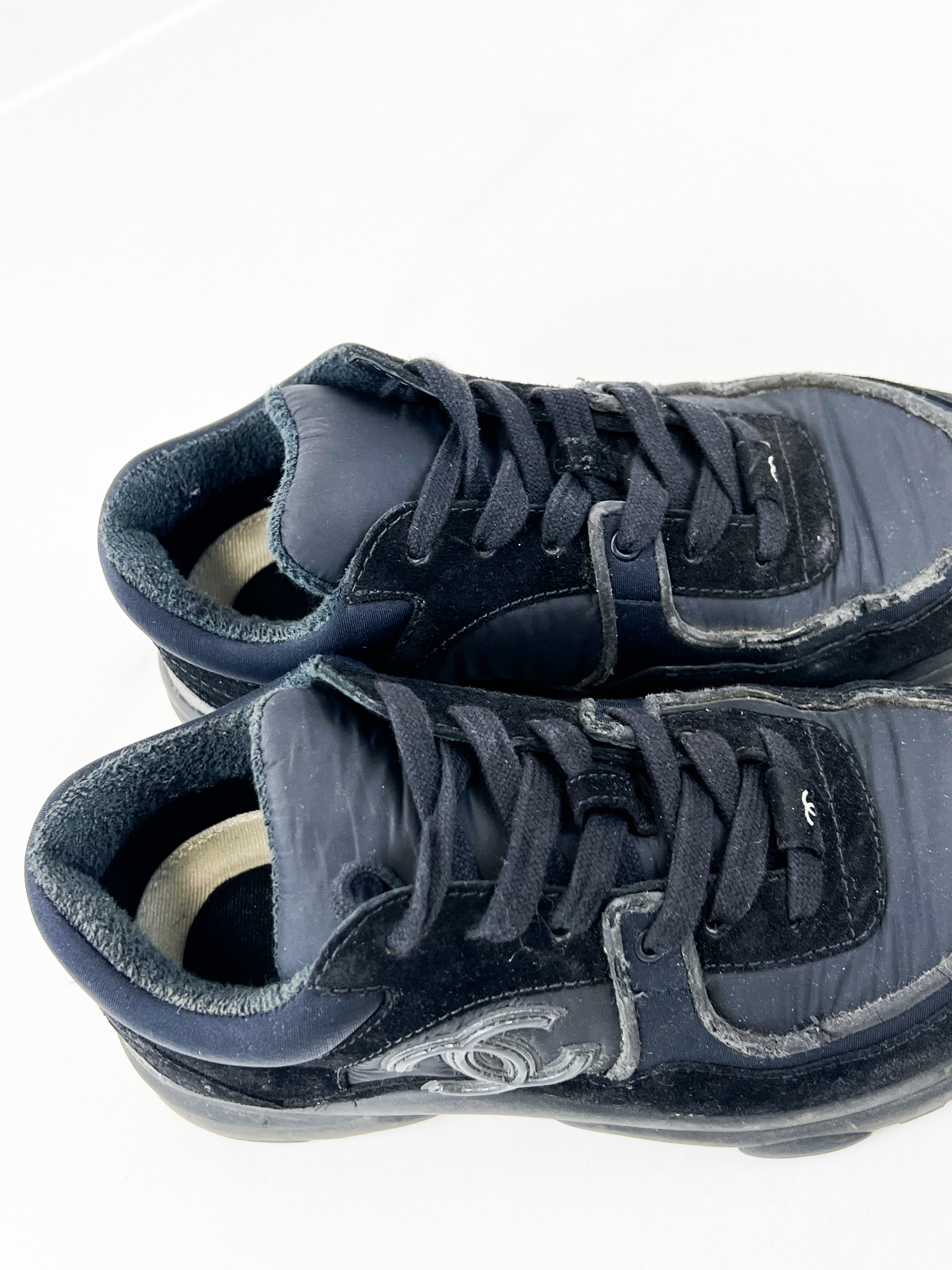 Chanel Black CC Logo Sneaker Size 34