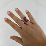 Valentino V-Logo Signature Purple Tone Ring