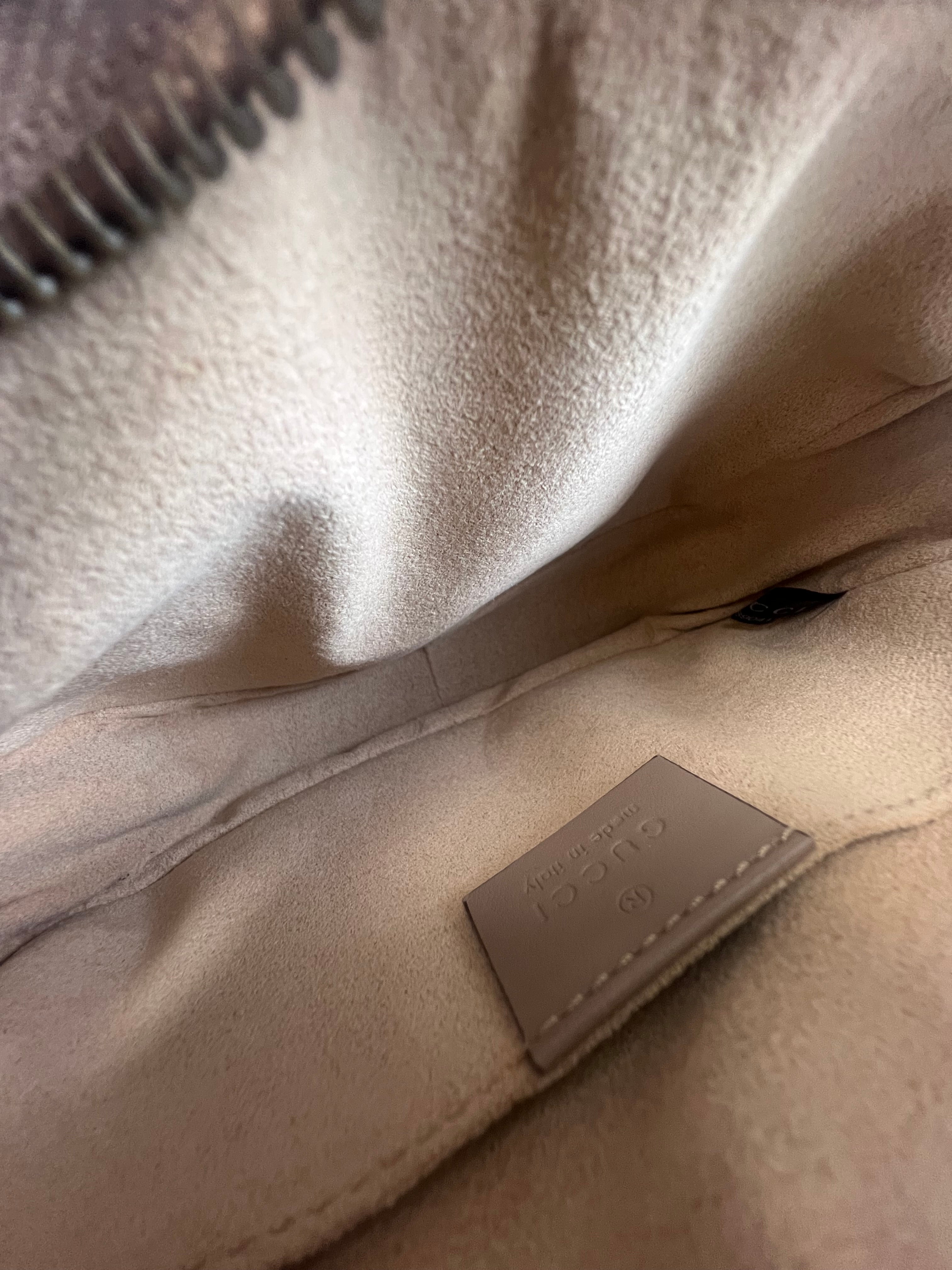 Gucci GG Marmont Matelasse Mini Beige Bag