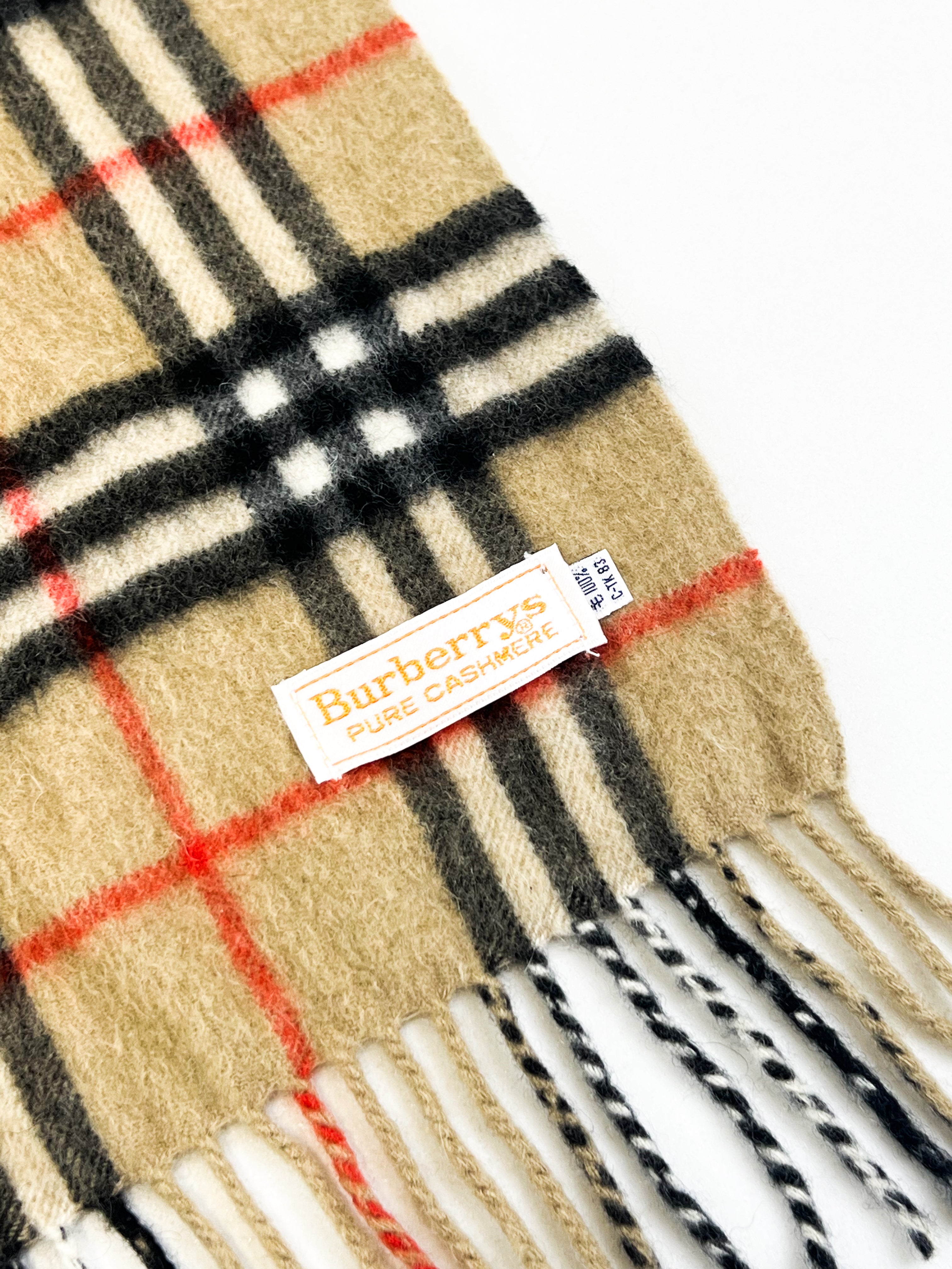 Burberry Cashmere Beige Scarf