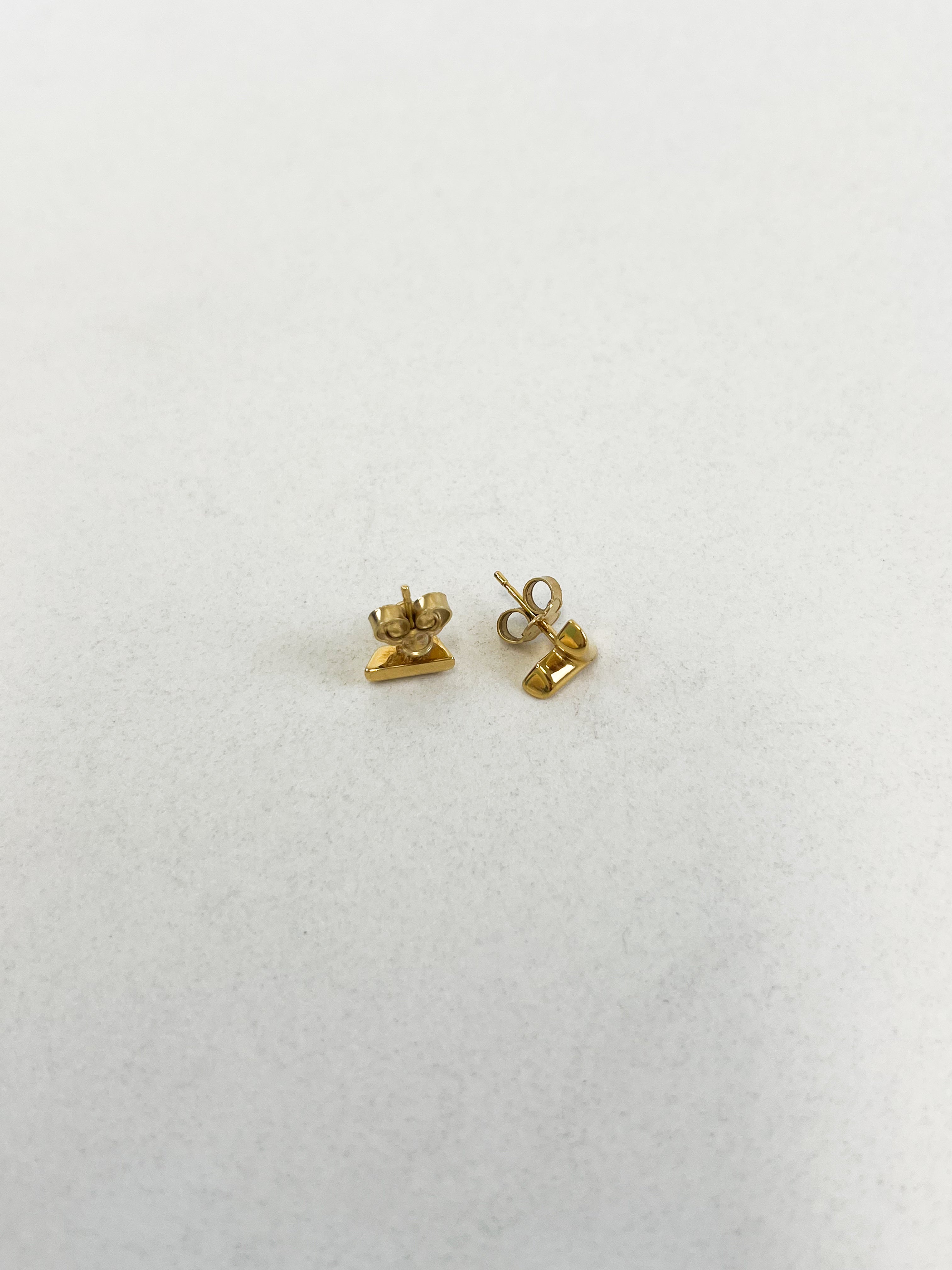 Louis Vuitton Gold Essential V Stud Earrings