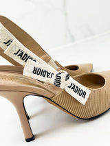 Christian Dior Nude Slingback Pumps Size 39