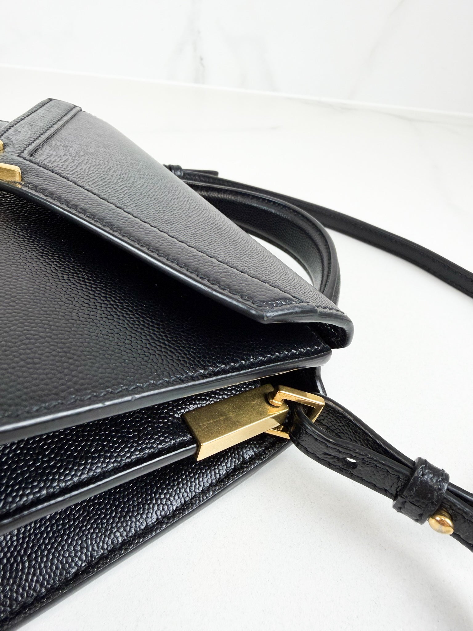 Saint Laurent Cassandra Mini Top Handle GHW