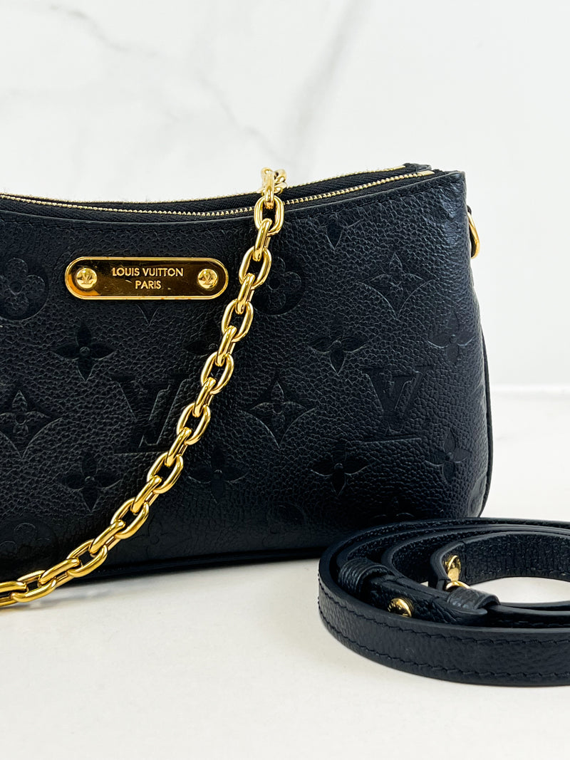 Louis Vuitton Black Liv Pochette Monogram Empreinte Bag