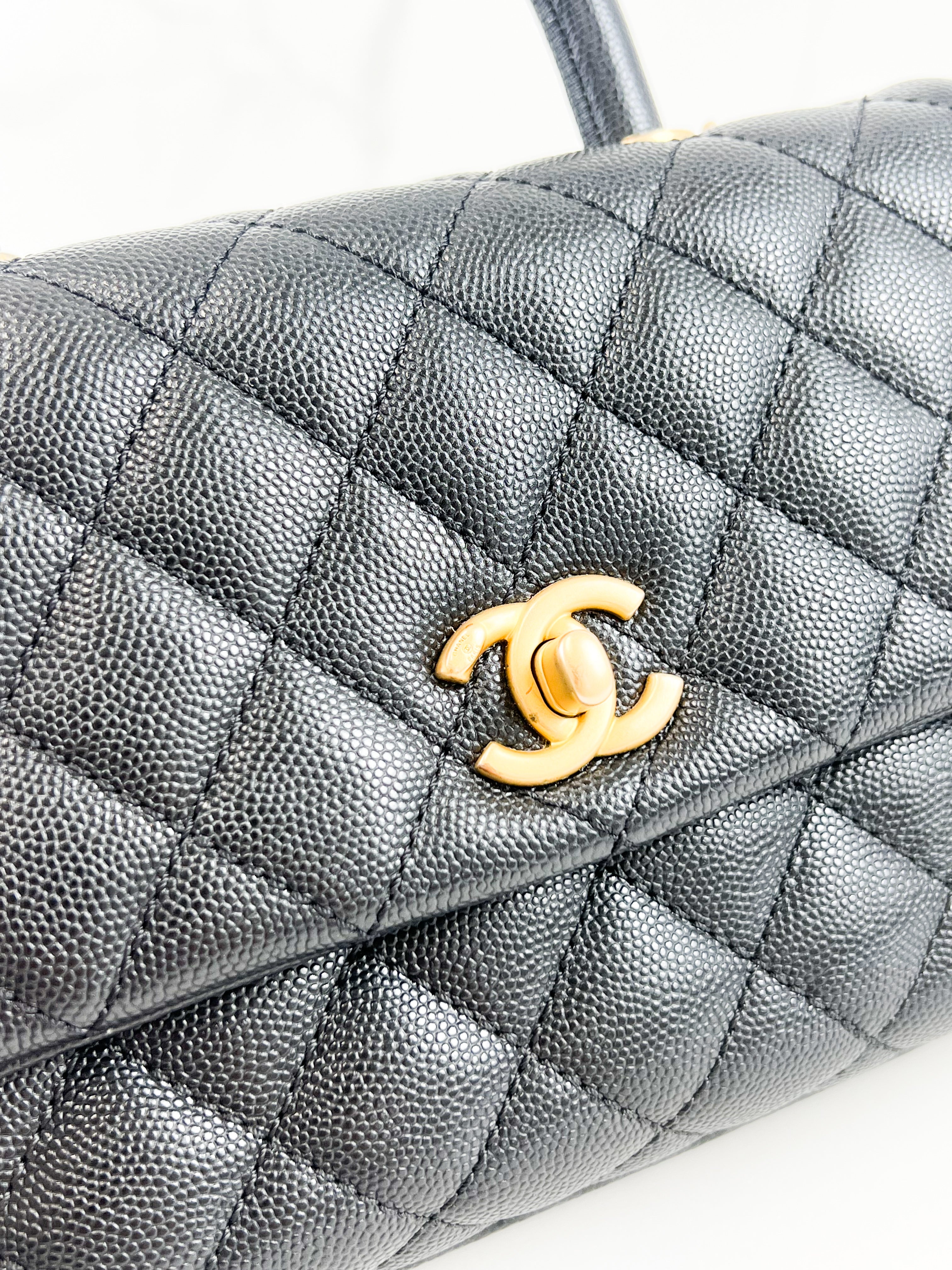 Chanel Small Black Caviar Coco Handle
