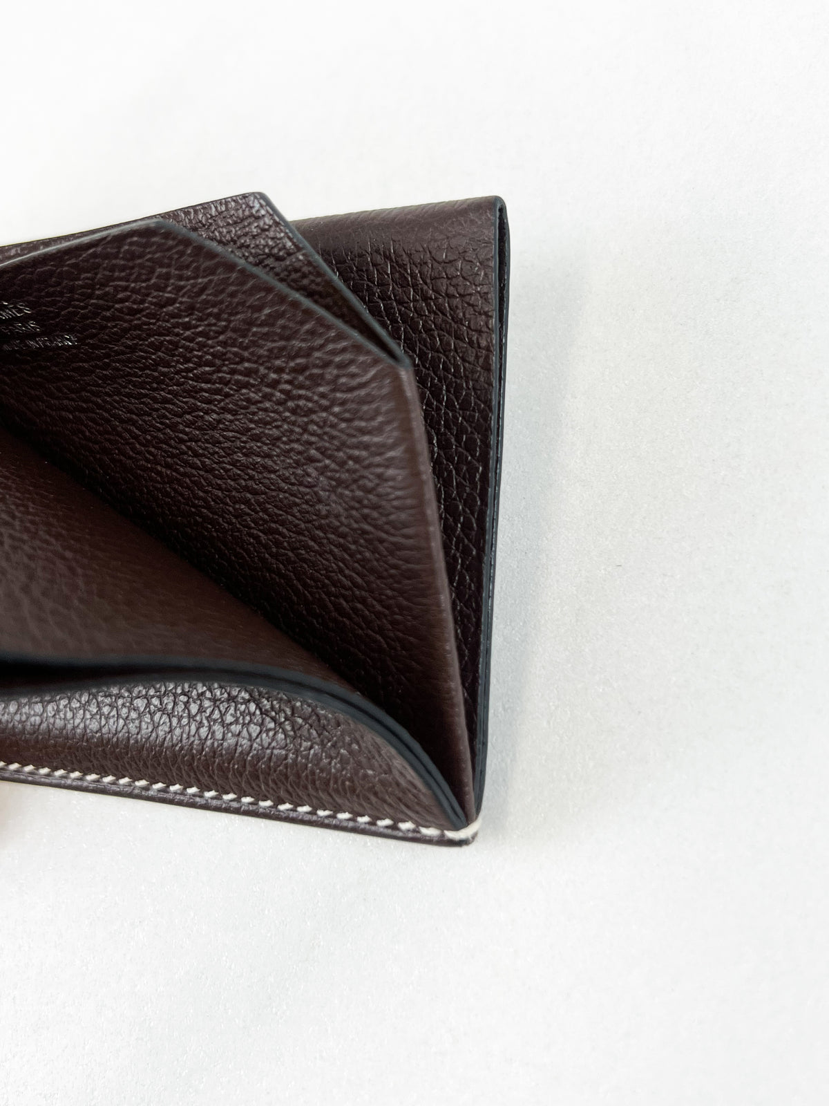 Hermes H Sellier Card Holder in Toundra Leather