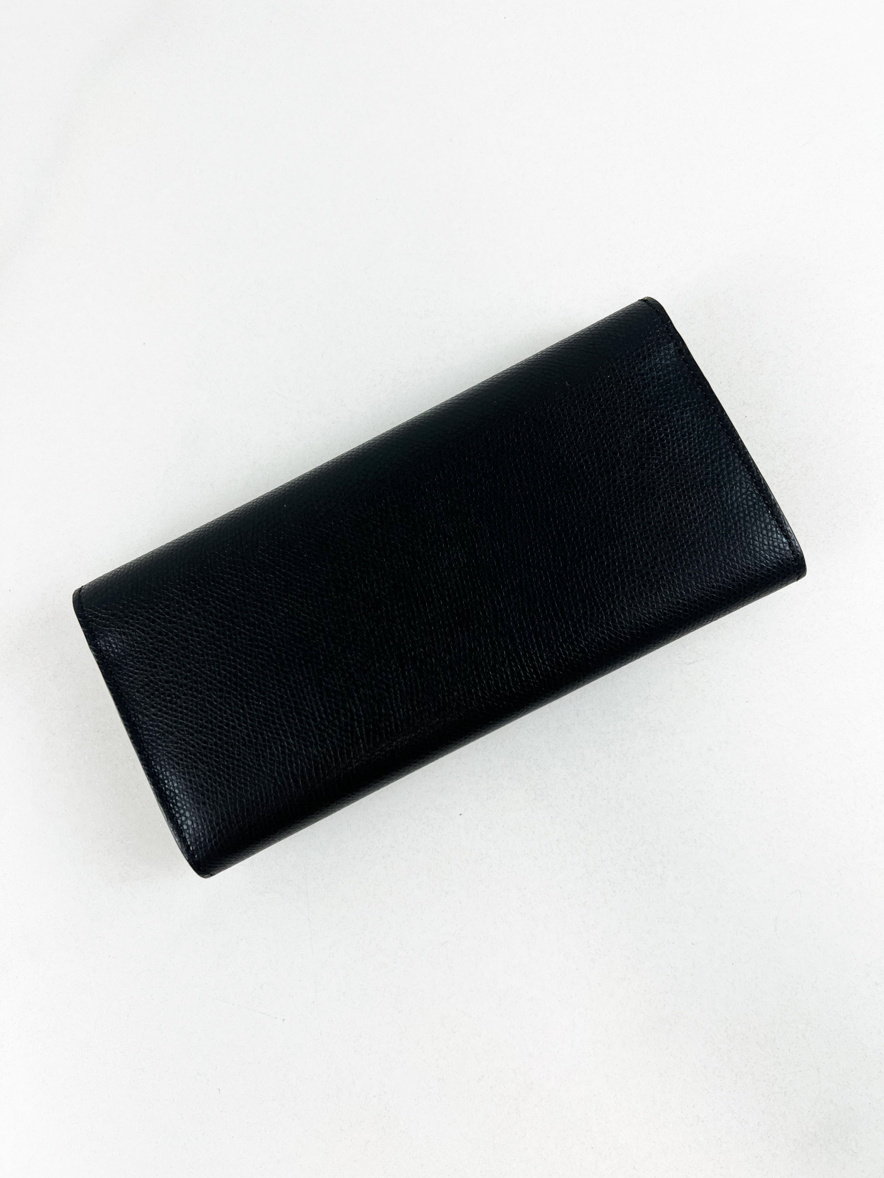 Fendi Black Continental Wallet GHW