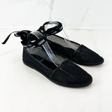 Christian Dior Black Mesh Polka Dot Espadrille Size 40