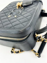 Chanel Filigree Medium Black Caviar Vanity Bag