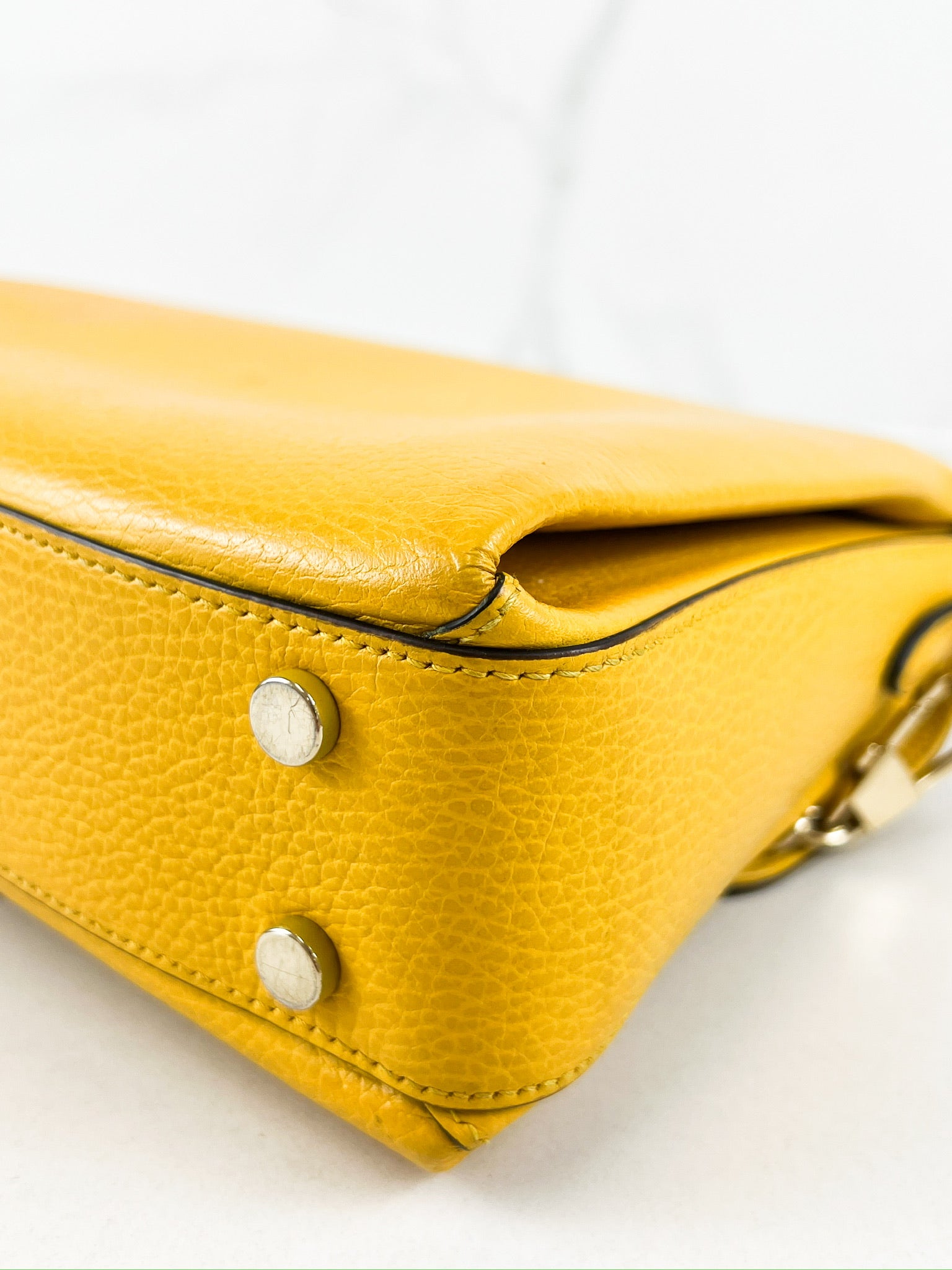 Gucci GG Yellow Top Handle with SHW - add interior pic on work phone