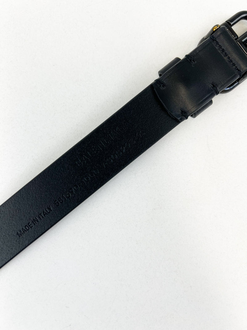 Balenciaga Black Super Thin Belt Size 95