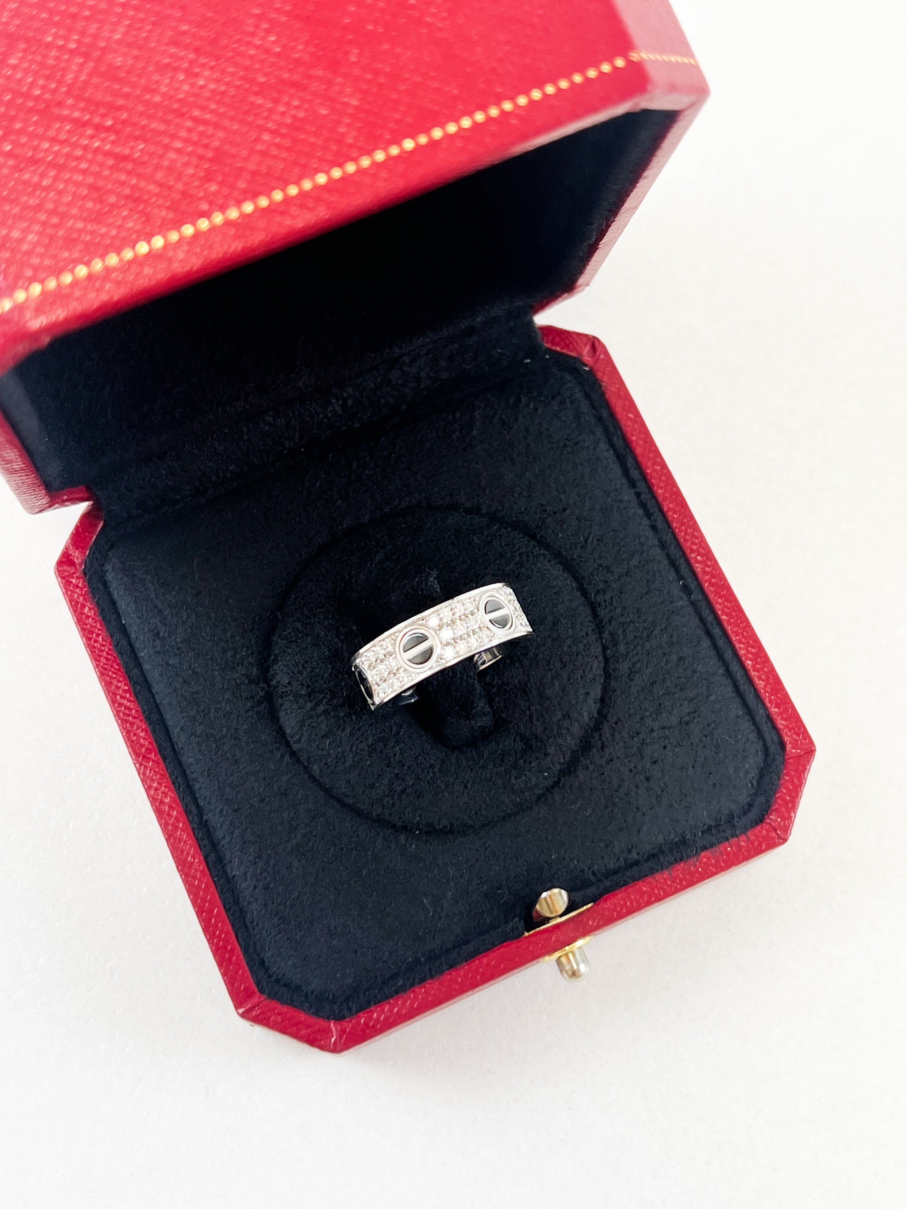 Cartier Love Ring Diamond Paved