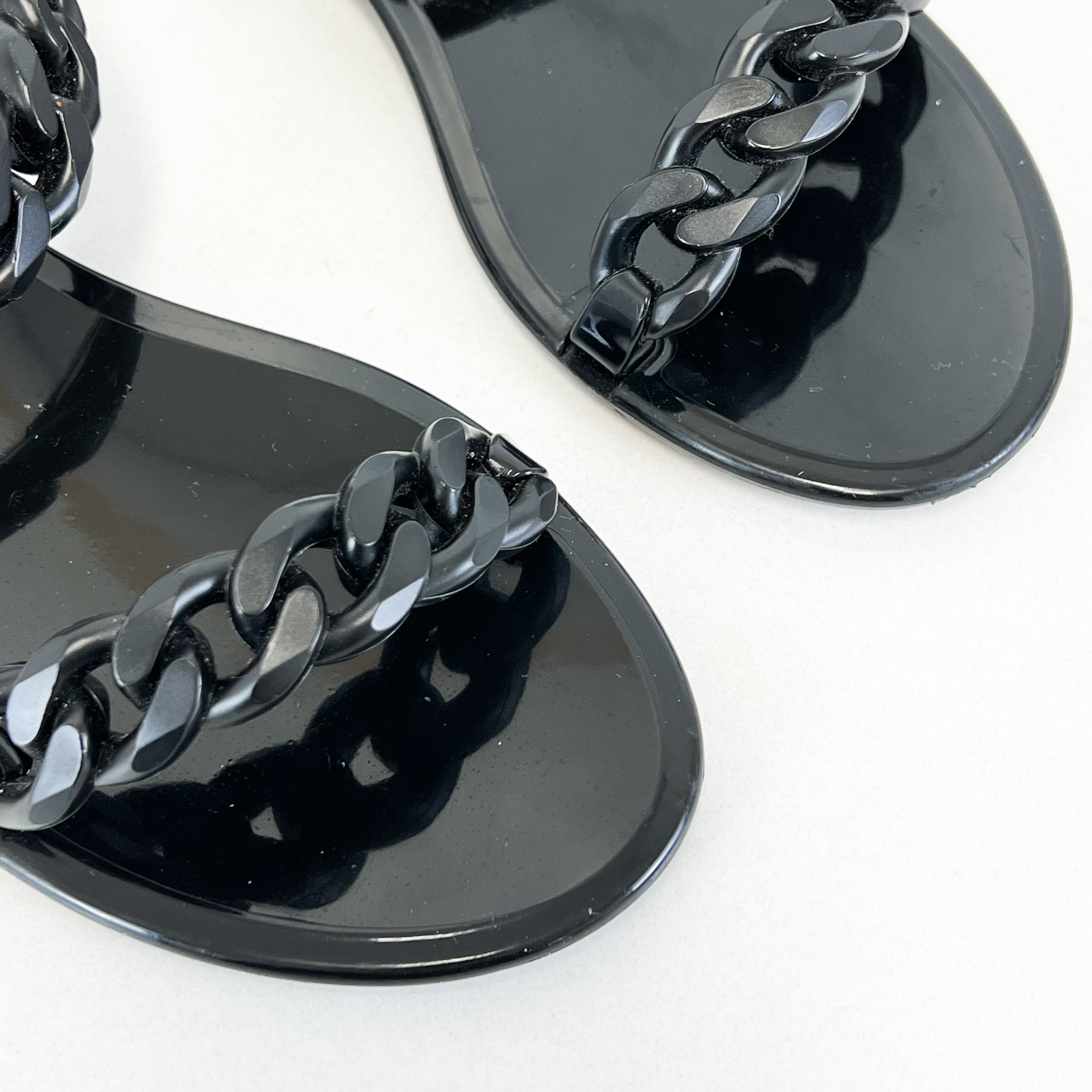 Givenchy Black Jelly Sandal Size 38