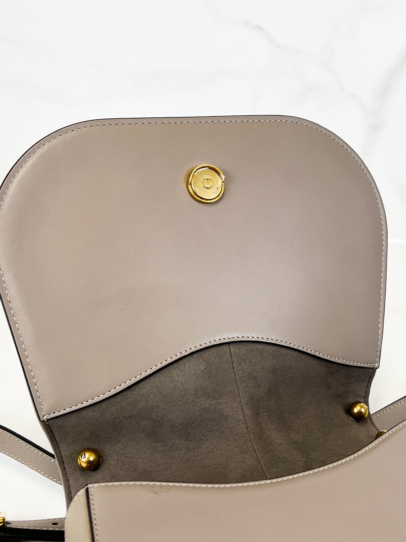 Fendi C-Mon Taupe Crossbody Bag