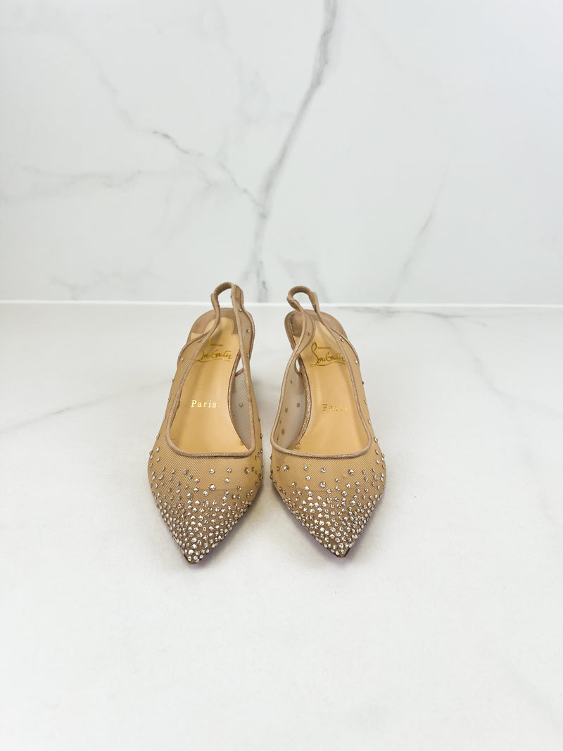 Christian Louboutin Follies Slingback 70mm Size 38