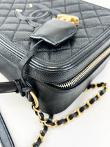 Chanel Filigree Medium Black Caviar Vanity Bag
