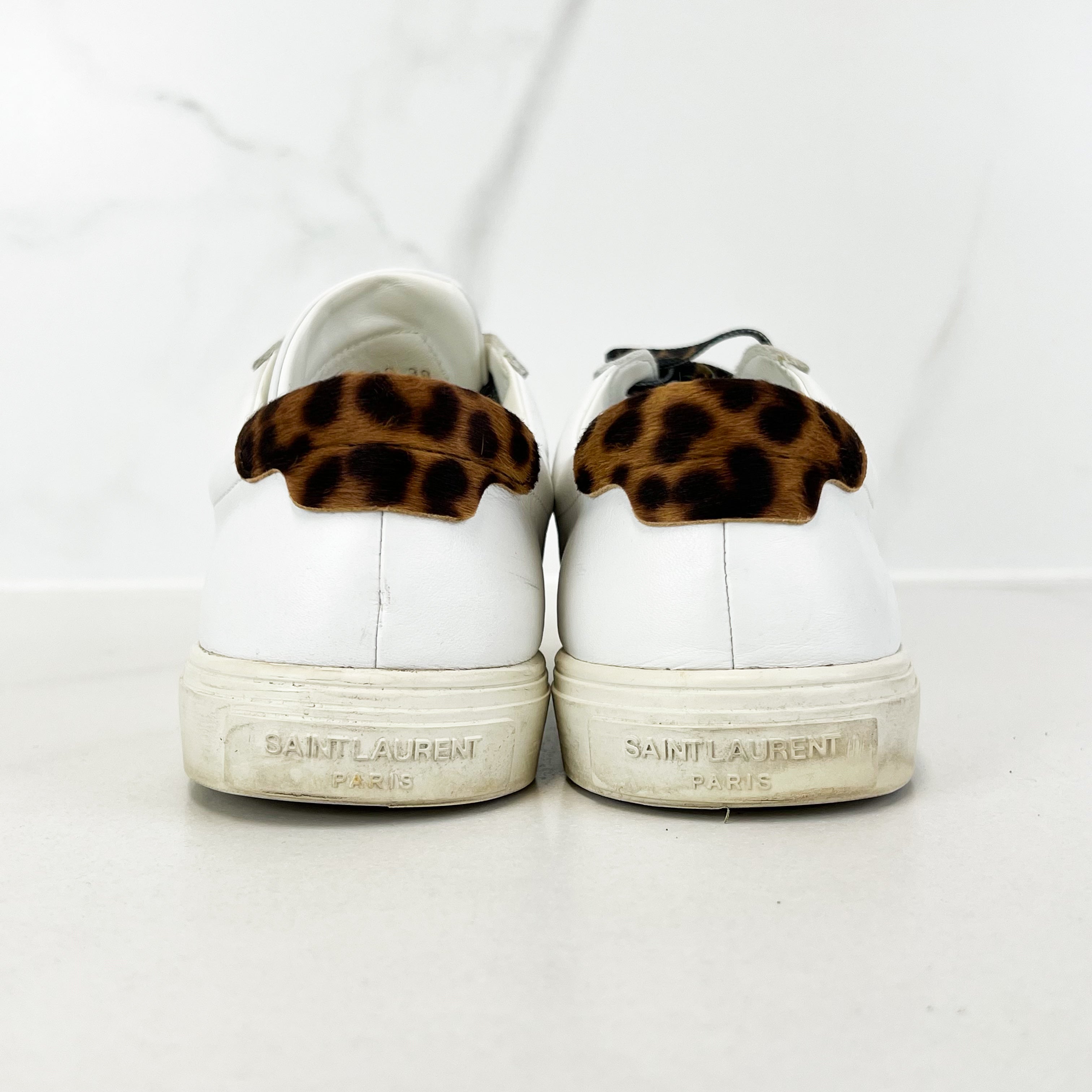 Saint Laurent Andy Leather Sneakers Size 38