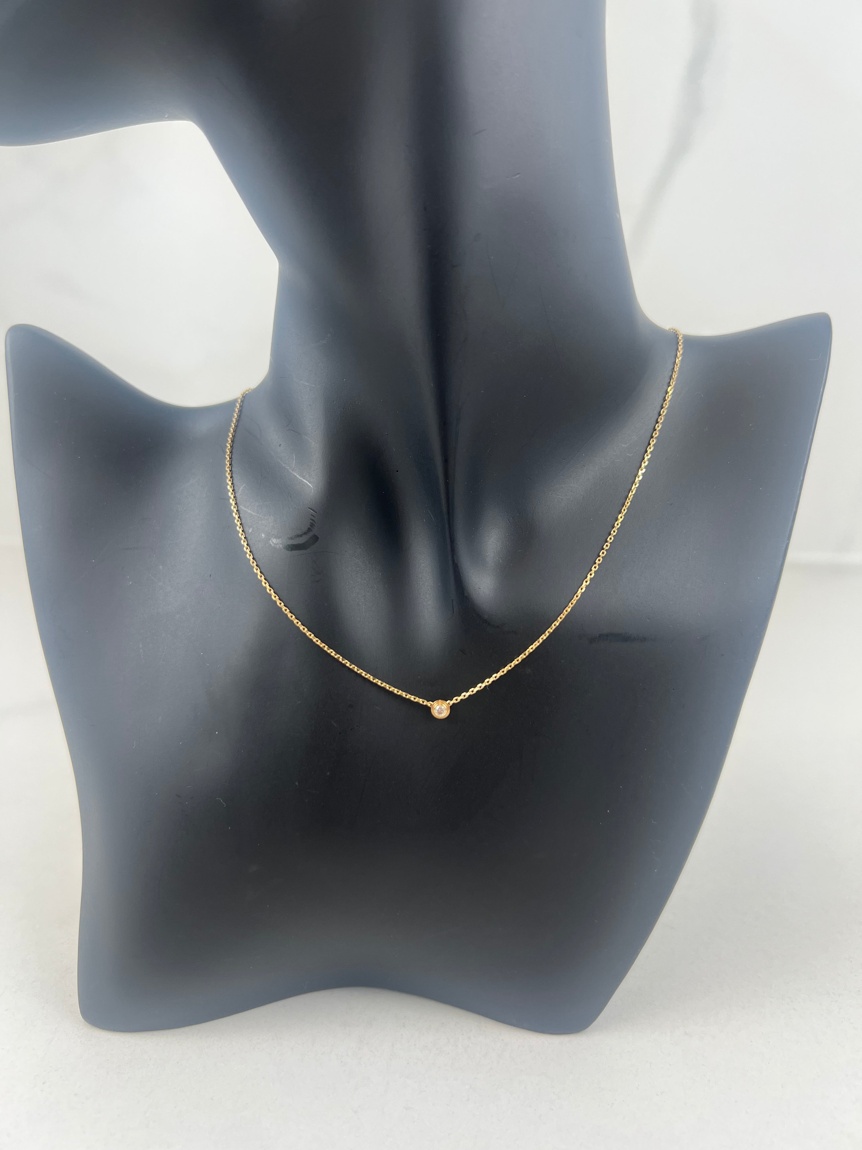 Cartier Diamond Pendant Necklace in Yellow Gold