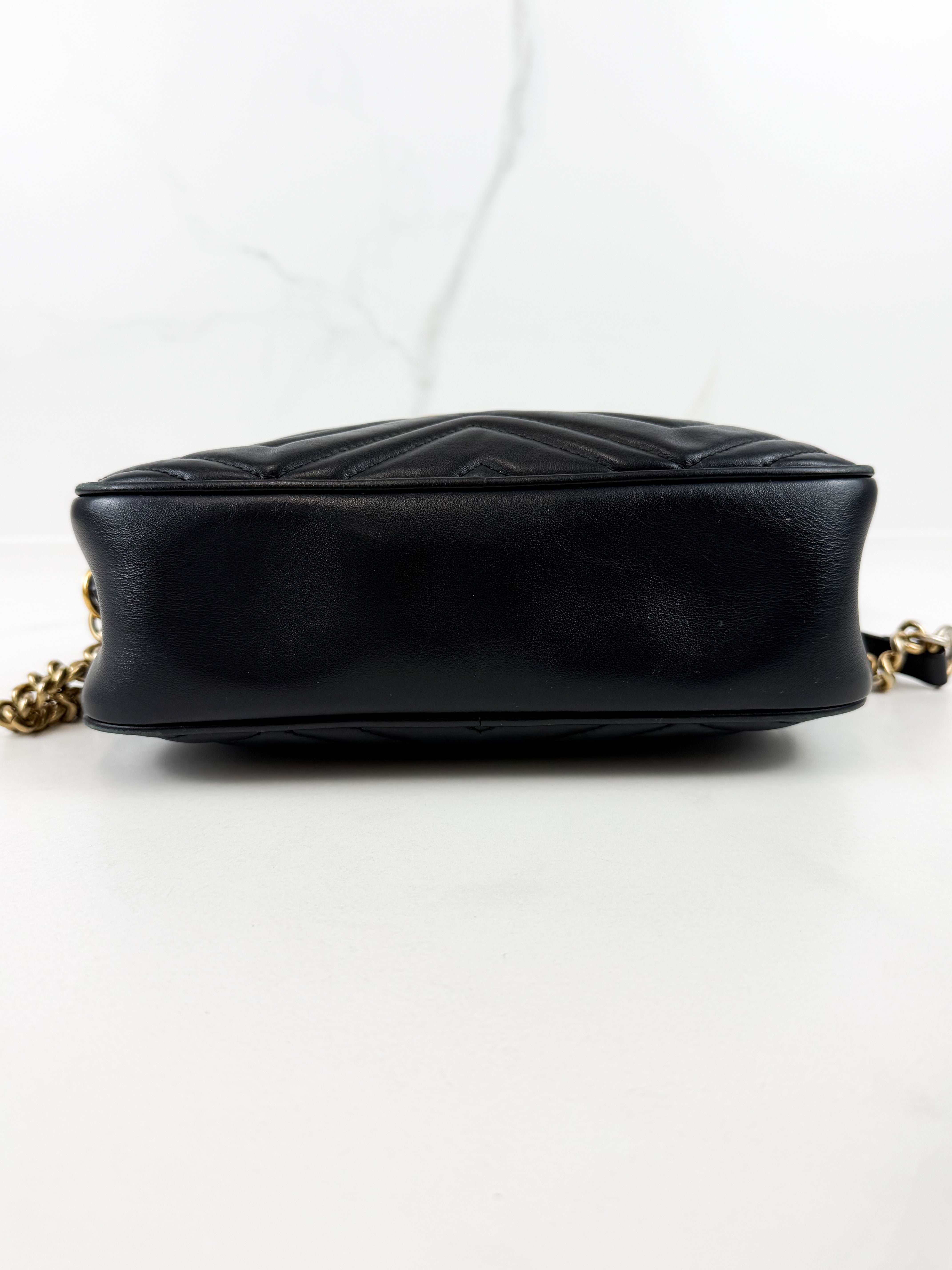 Gucci Black GG Marmont Shoulder Bag