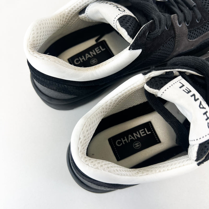 Chanel CC Black & White Sneaker Size 37