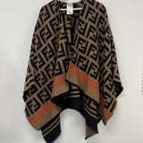 Fendi Multicolour Wool & Silk Poncho
