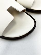 Hermes White Izmir Sandal Size 43