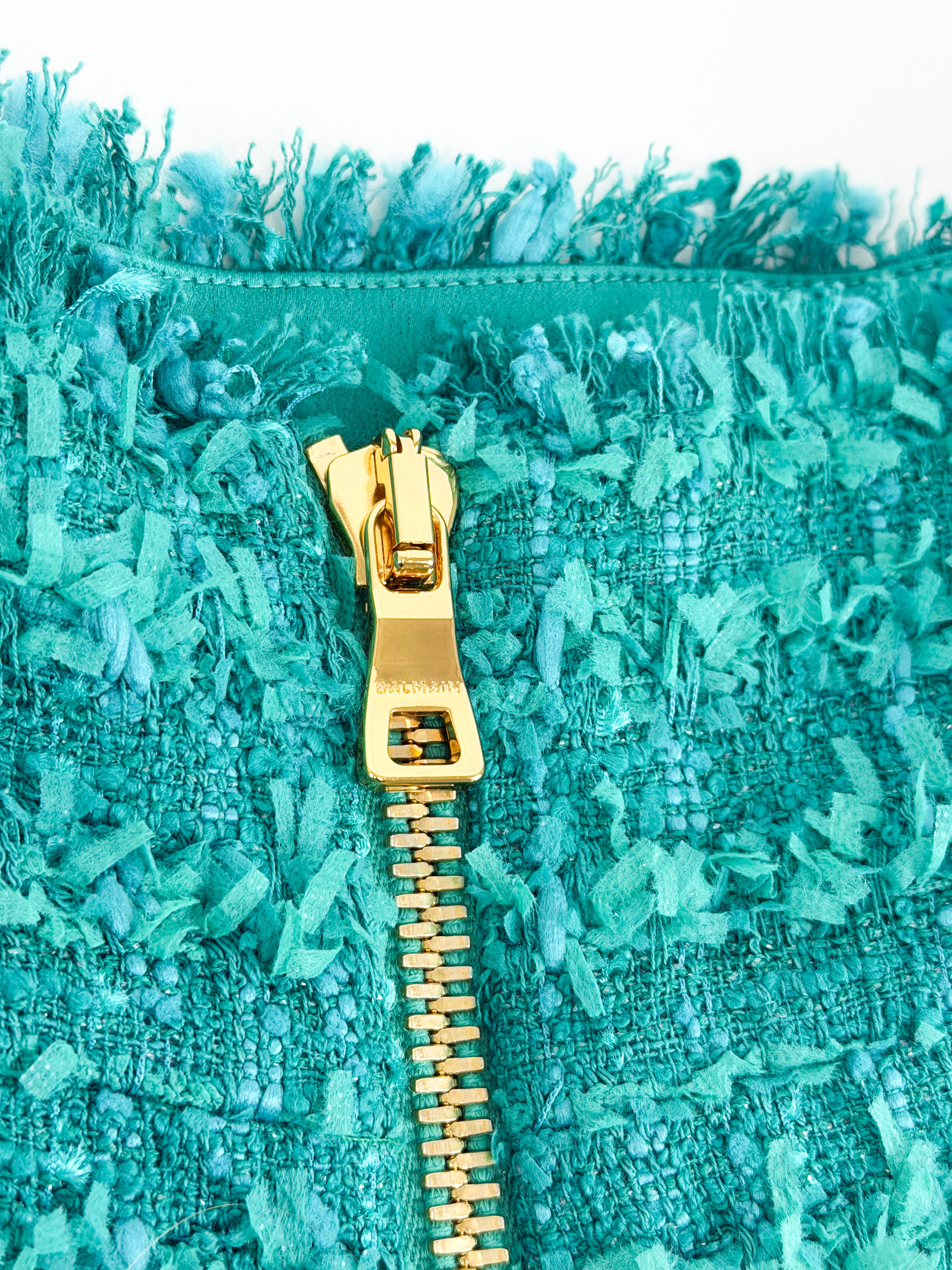 Balmain Teal Button Embellished Set Size 42