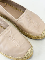 Saint Laurent Beige Monogram Espadrille Size 37