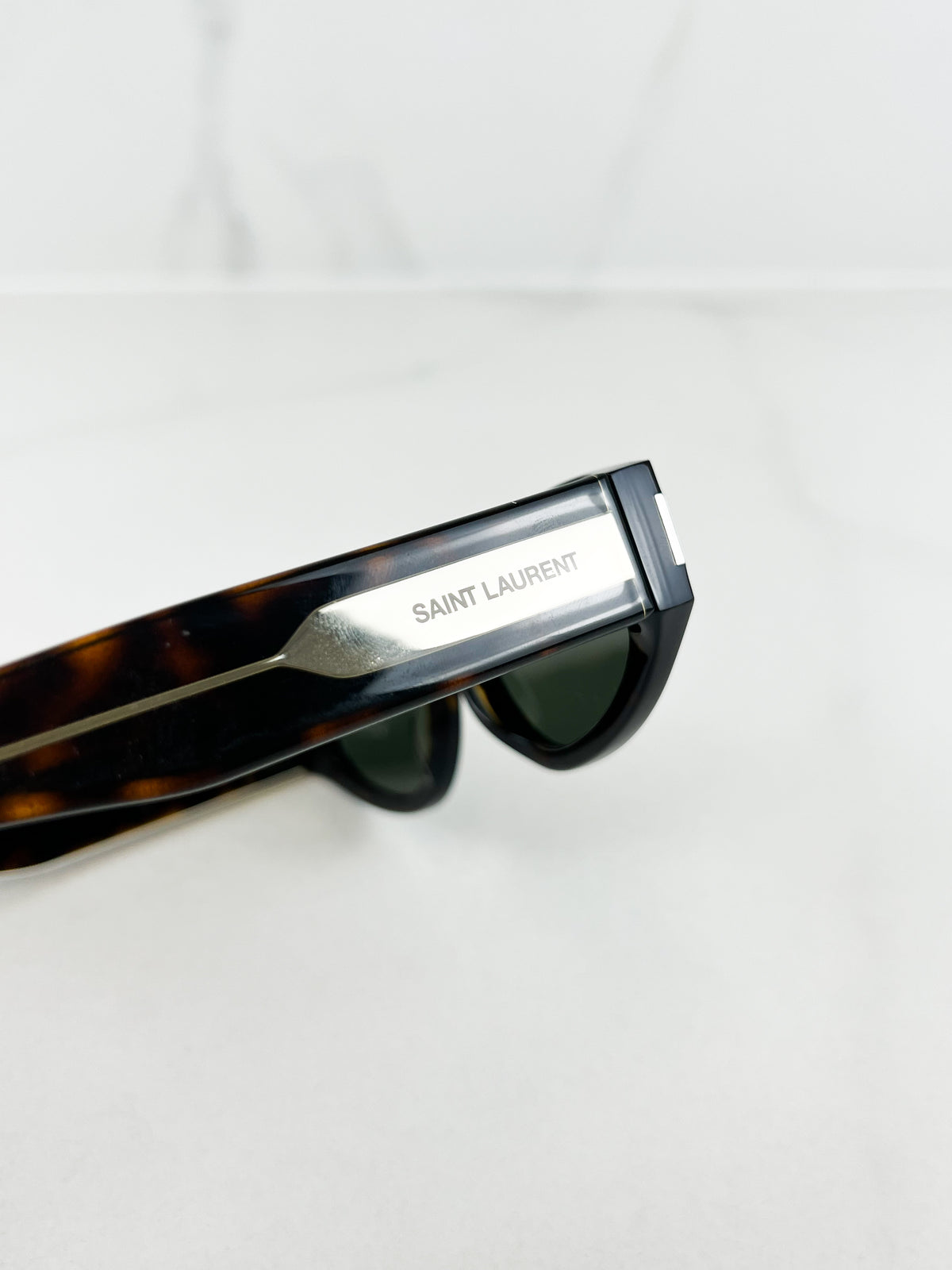 Saint Laurent Round Oval Havana Sunglasses