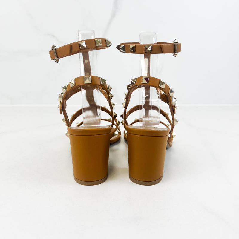 Valentino Rockstud Ankle Strap Sandal 65mm Size 38