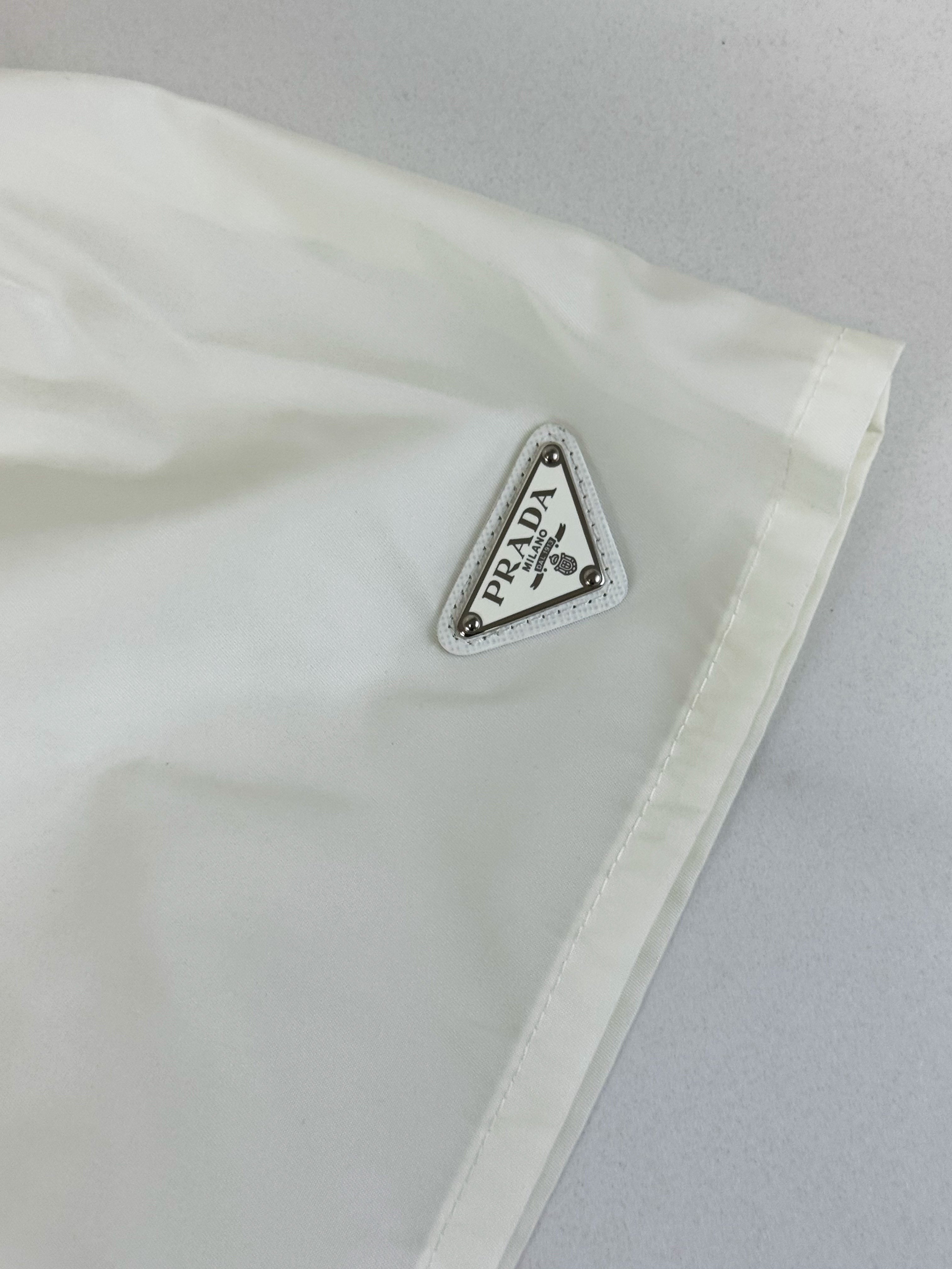 Prada White Re Nylon Shorts Size 42