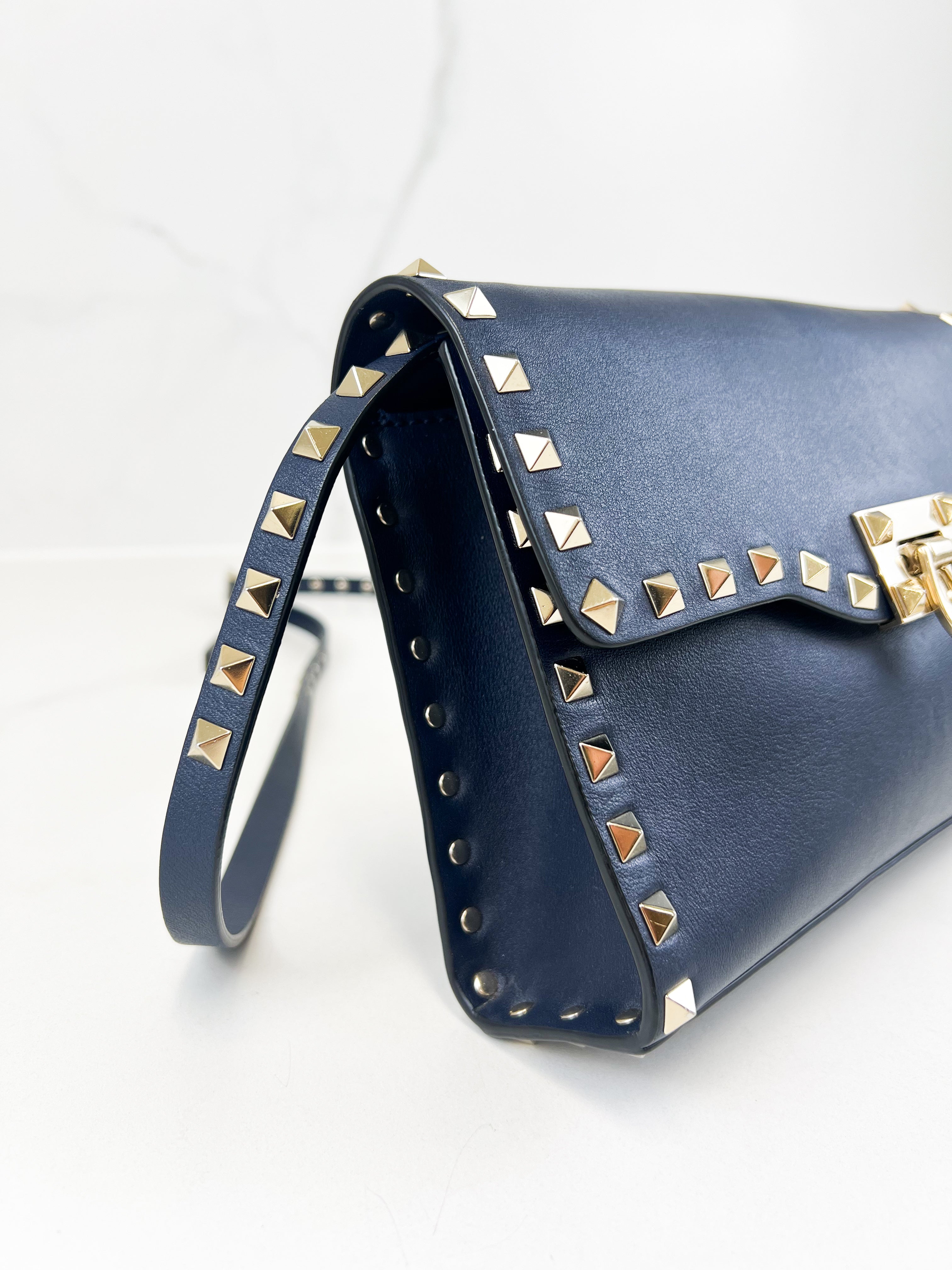 Valentino Garavani Rockstud Grain Texture Crossbody Bag