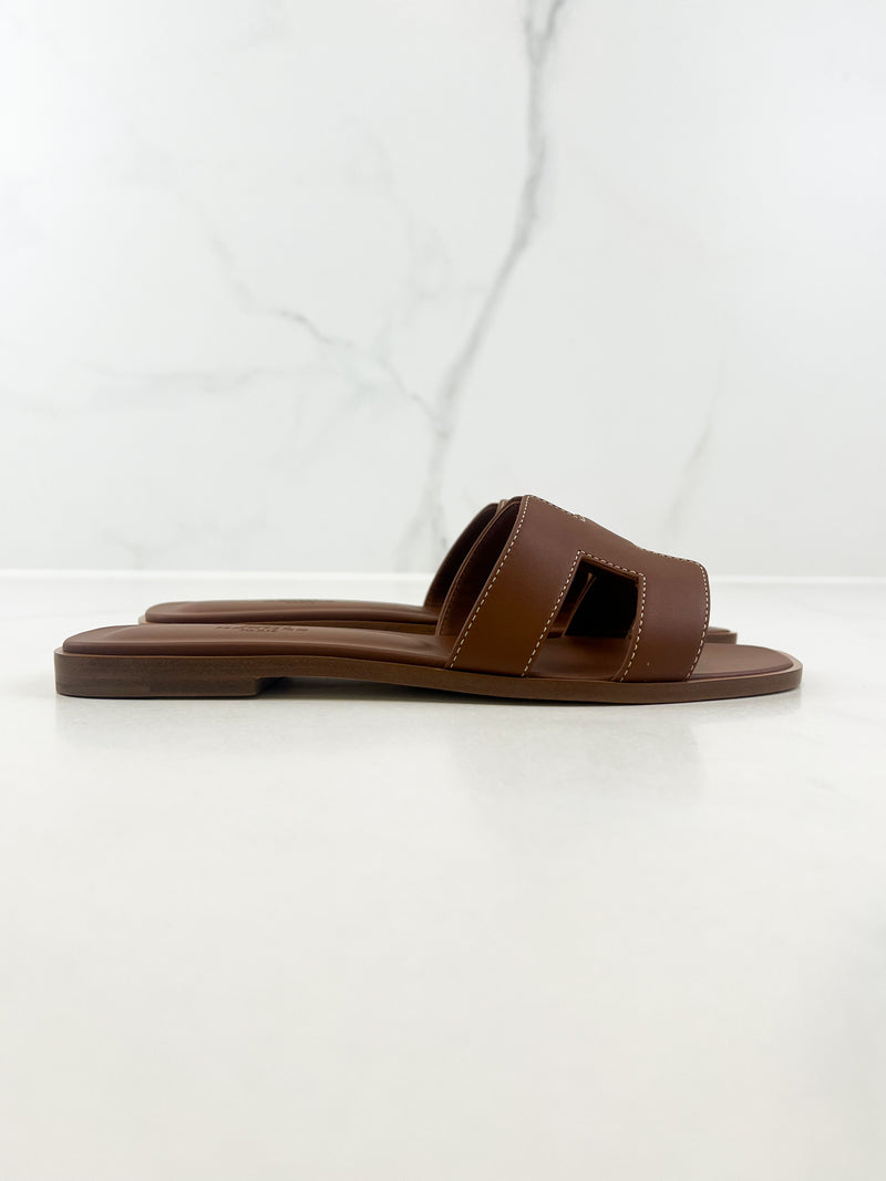 Hermes Oran Sandals Size 37.5