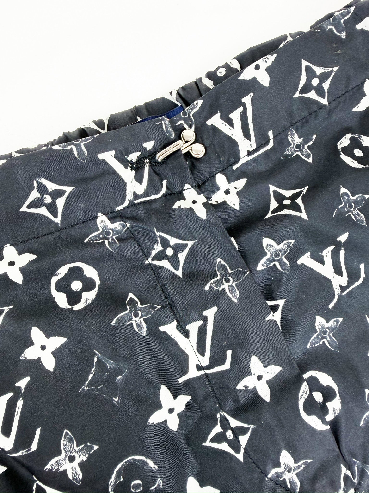 Louis Vuitton Black Stencil-effect Midnight Jogging Shorts Size 34