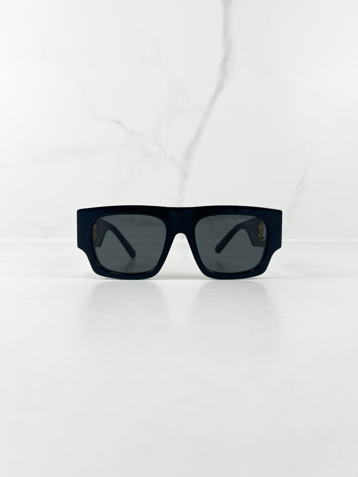 Louis Vuitton Square Sunglasses in Black with LV Logo