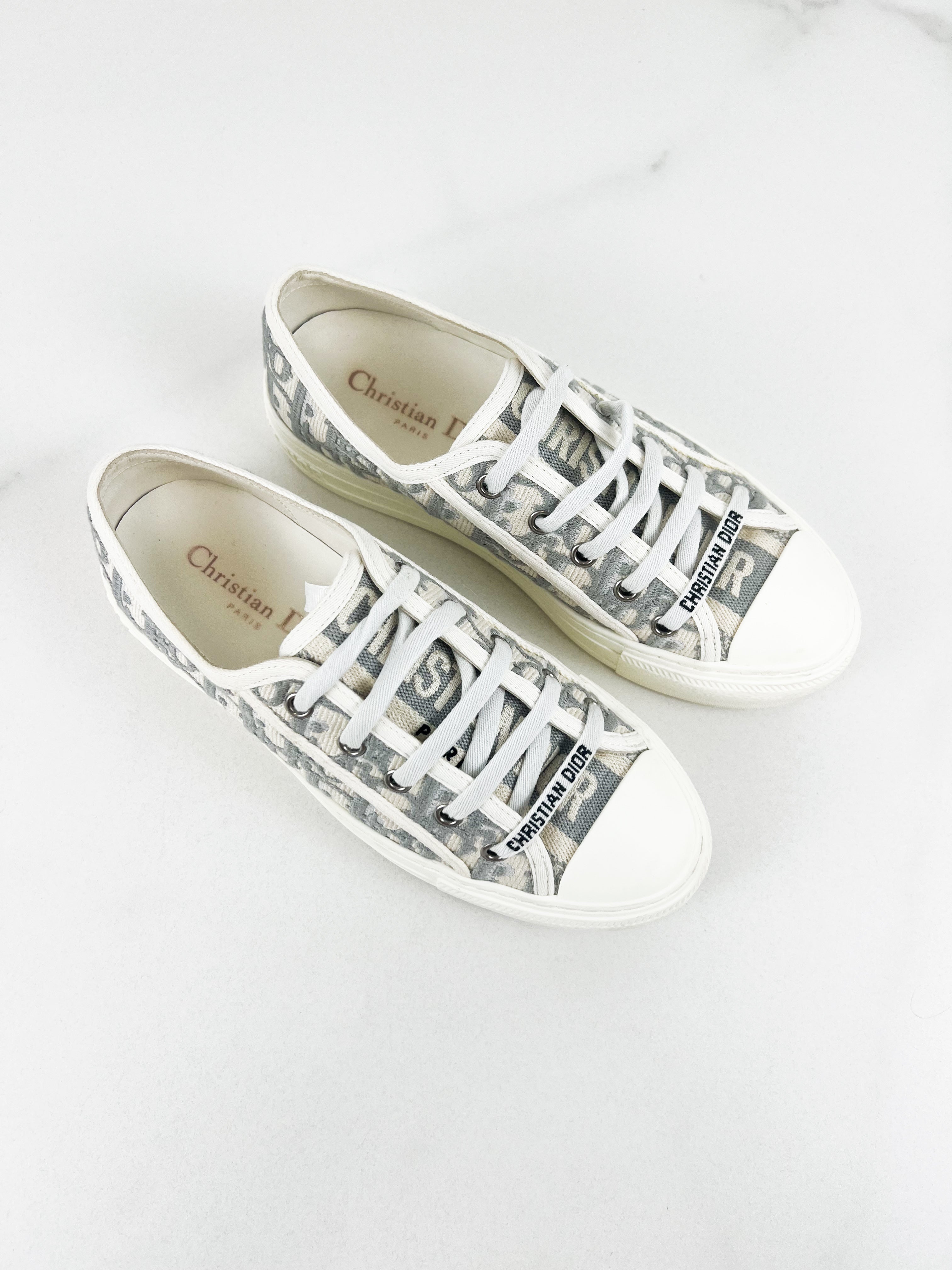 Christian Dior Walk'n'Dior Grey Oblique Sneaker Size 36