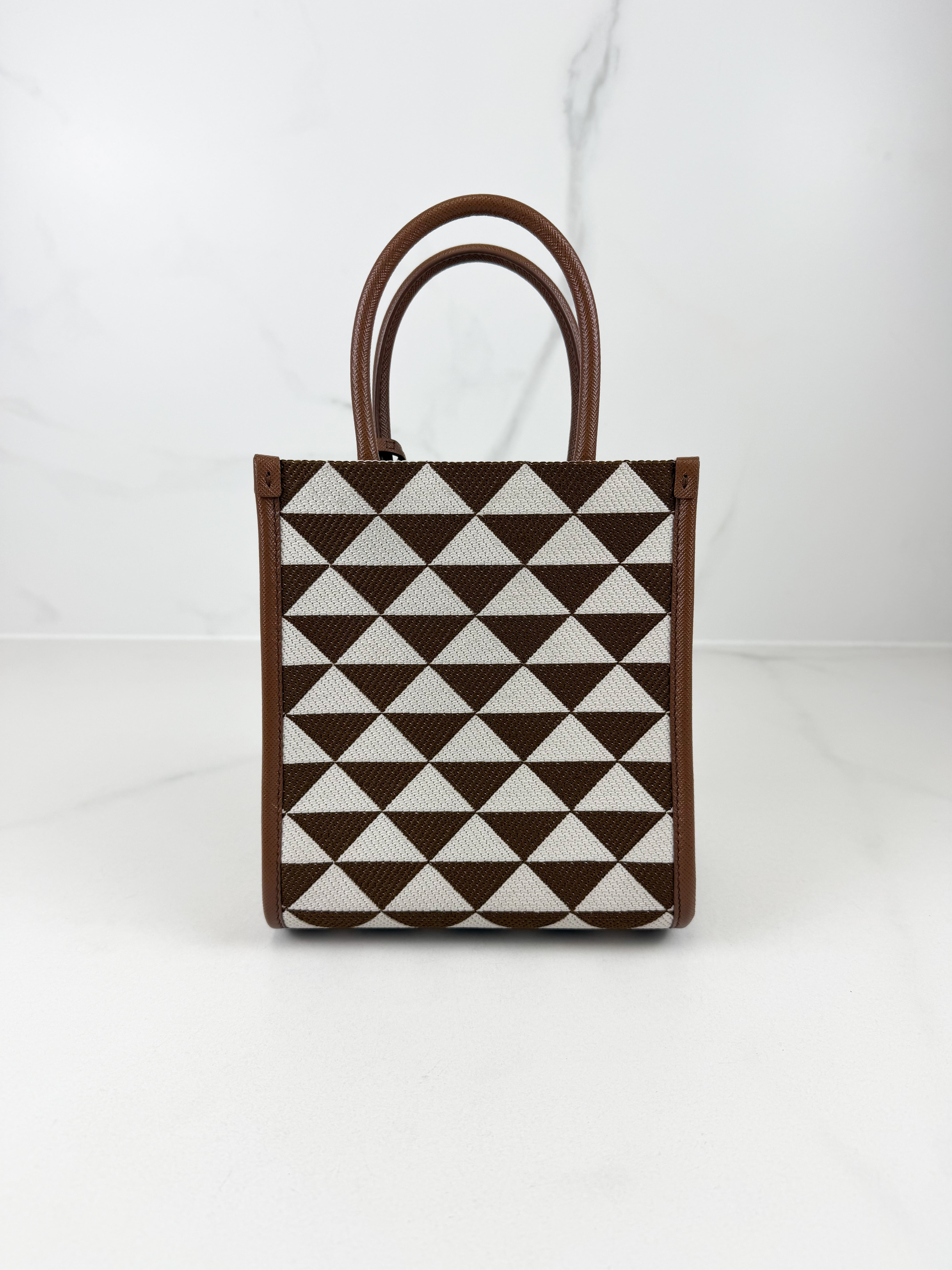 Prada Symbole Jacquard Fabric Mini Tote Bag