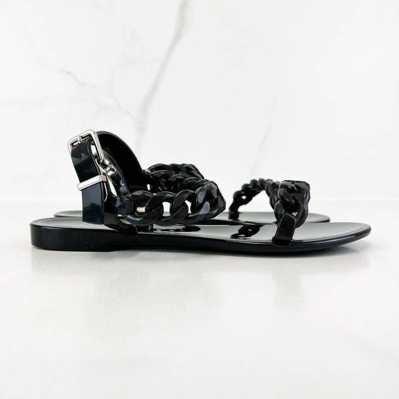 Givenchy Black Jelly Sandal Size 38