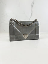 Christian Dior Medium Silver Diorama Shoulder Bag