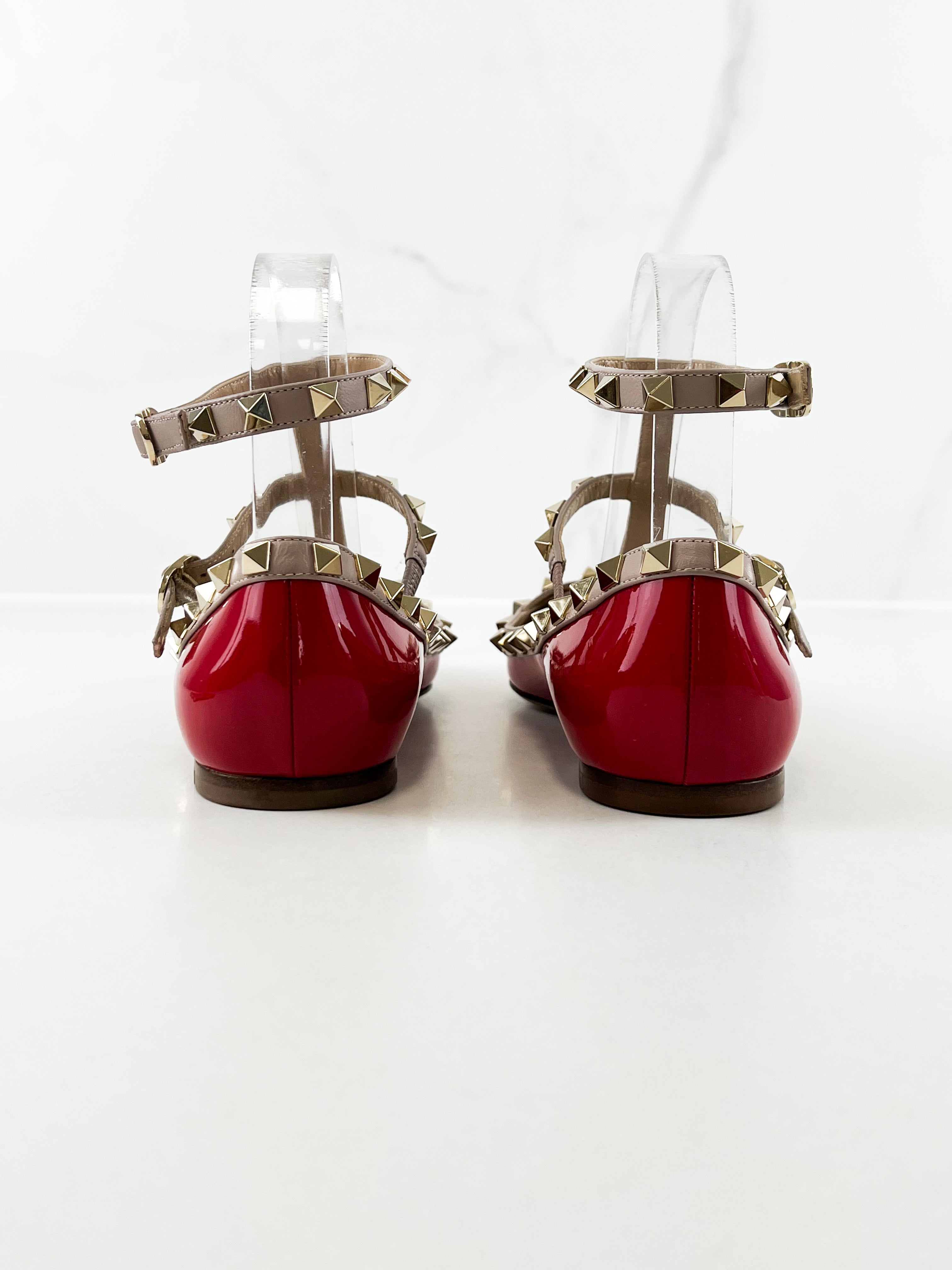 Valentino Rockstud Caged Ballet Flat Size 36