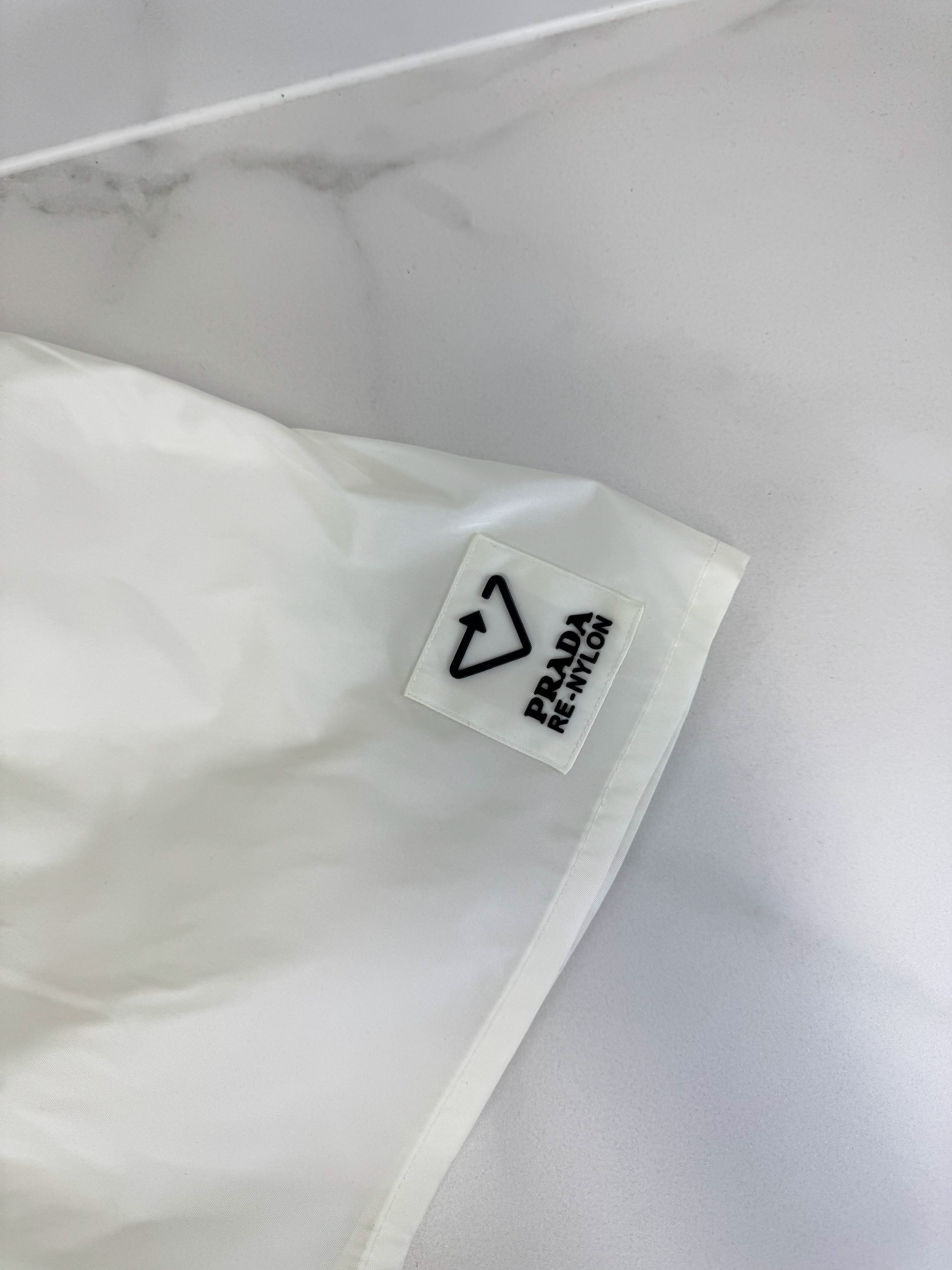 Prada White Re Nylon Shorts Size 42