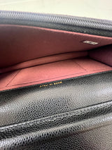 Chanel CC Caviar Black Classic Phone Holder WOC