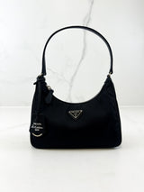 Prada Black Nylon Re-Edition 2005 Shoulder Bag