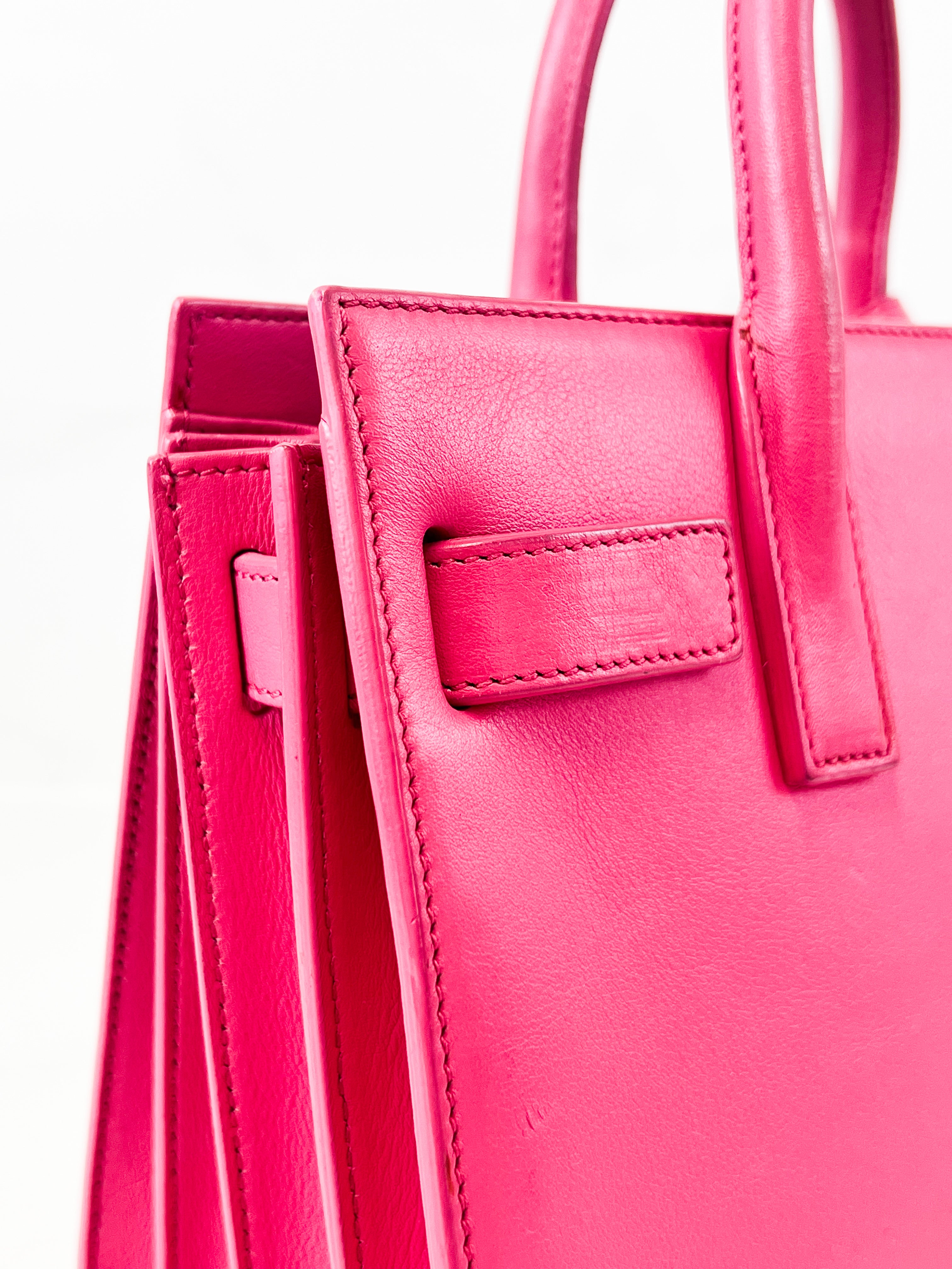 Saint Laurent Nano Sac De Jour in Pink