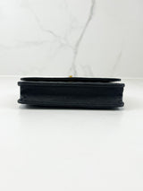 Chanel Black Caviar CC Classic Wallet On Chain GHW