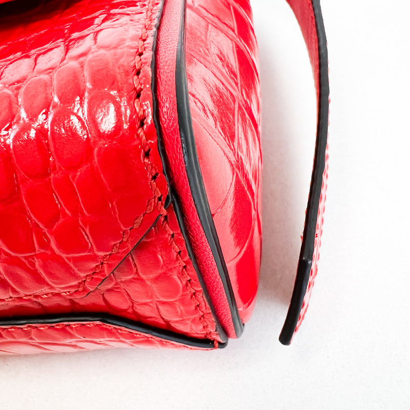 Givenchy Eden Mini Croc Red Top Handle Bag