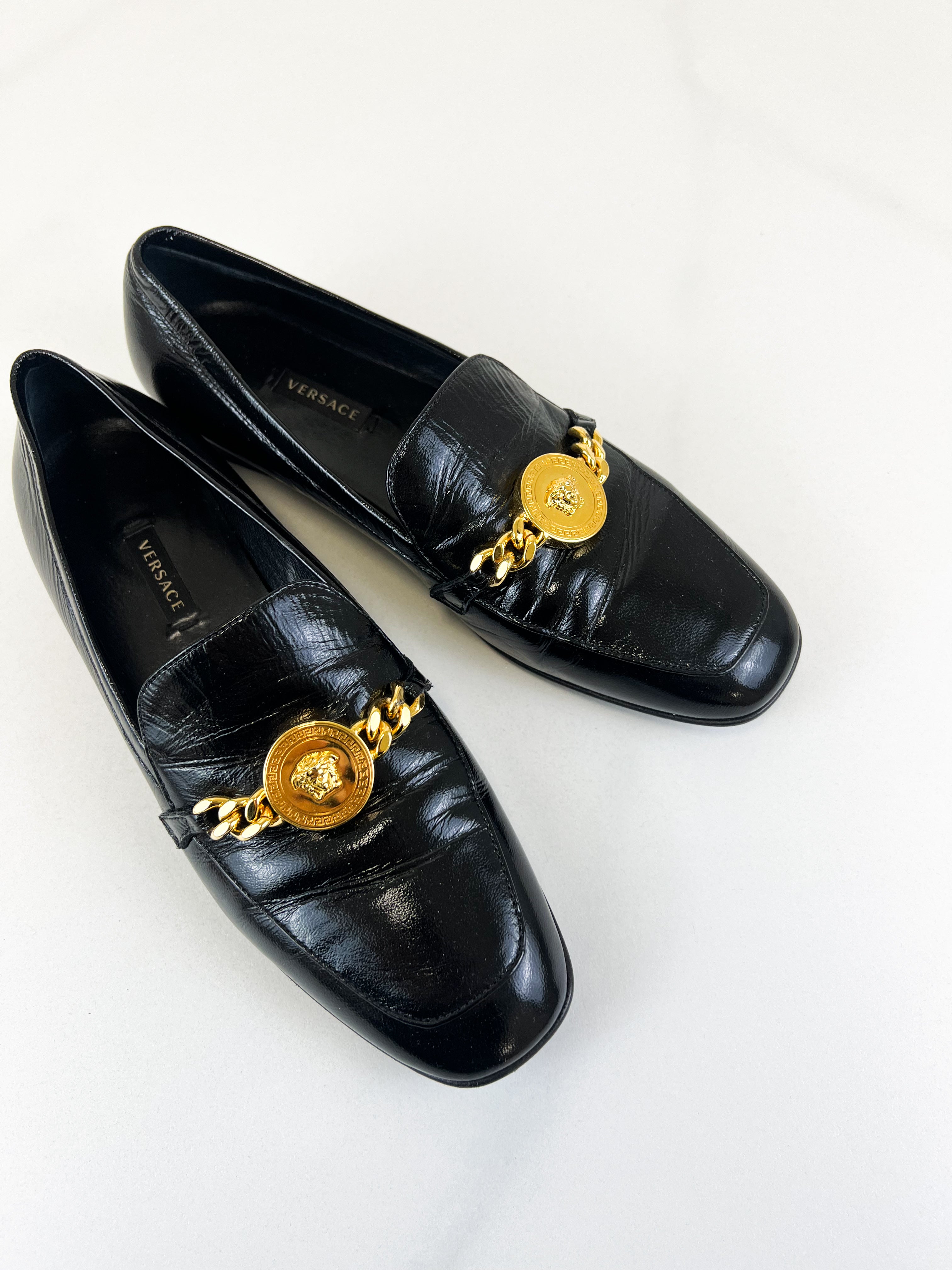 Versace Medusa Head Loafers Size 36.5