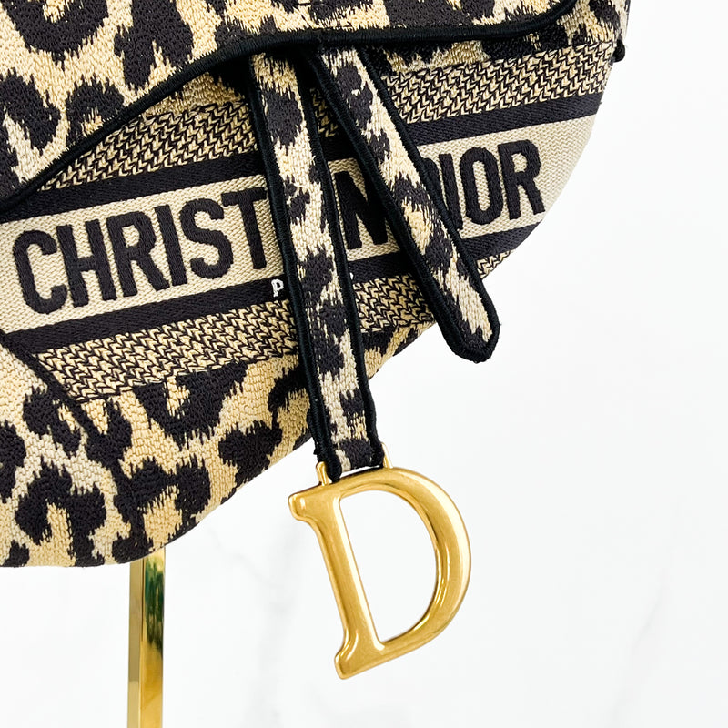 Christian Dior Leopard Saddle Bag