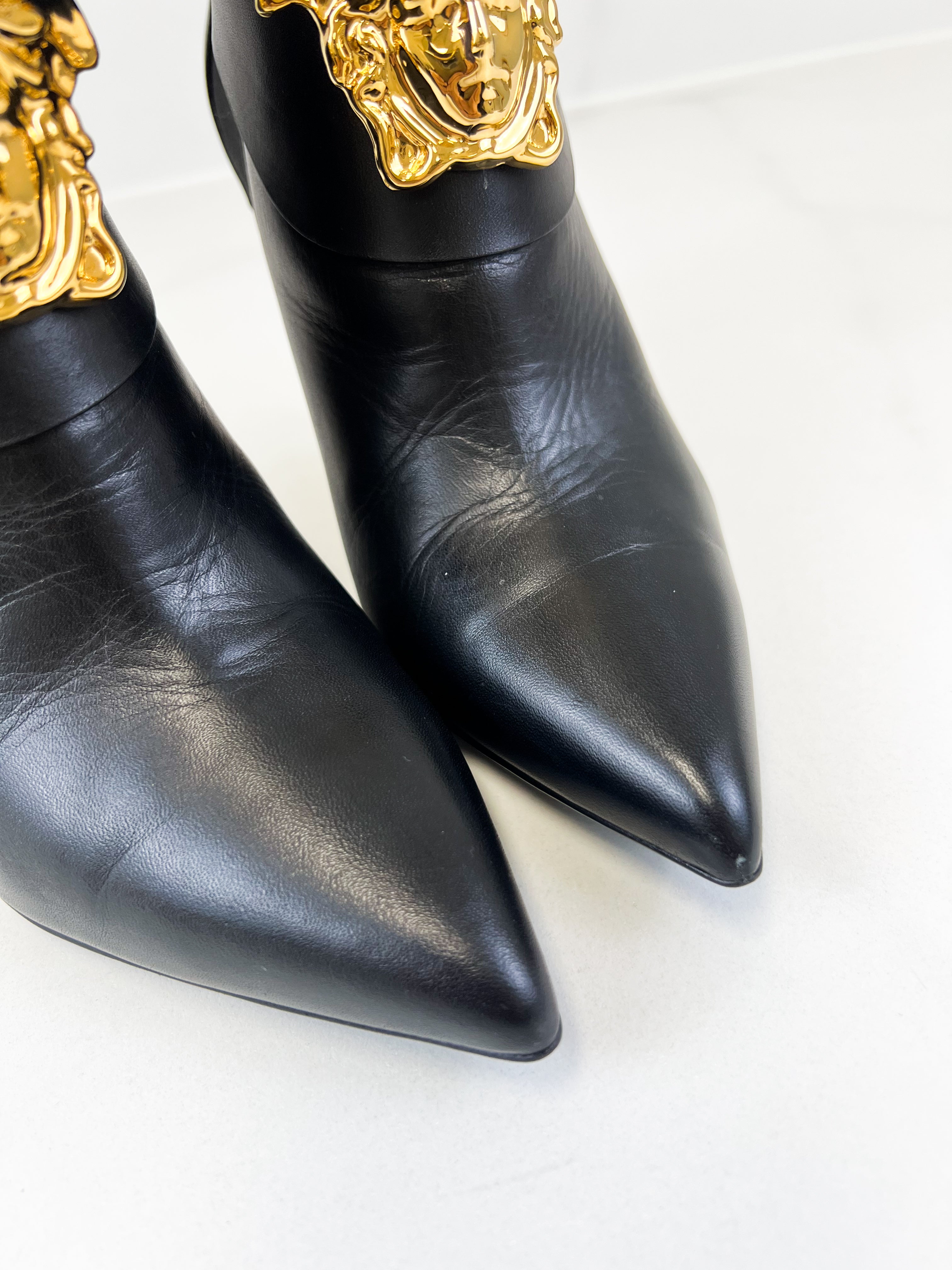 Versace Medusa Head Ankle Boots Size 36.5